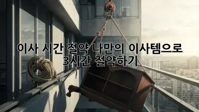 이사 시간 절약! 나만의 이사템으로 3시간 절약하기